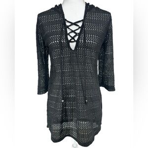 APT. 9 / Black Crochet Coverup Dress / Small